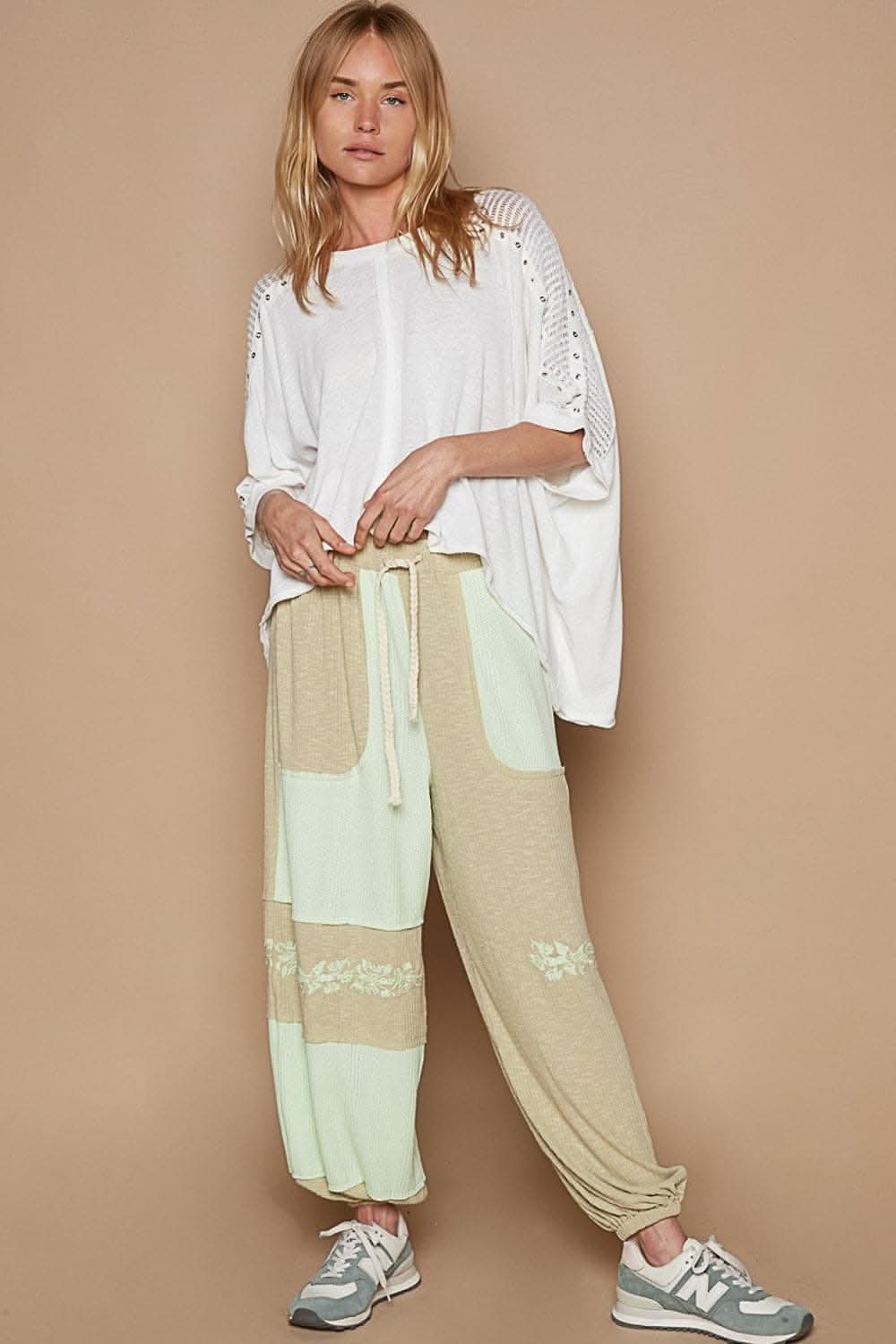 POL Eyelet Detail Studded High-Low Top - Love Salve